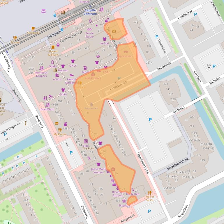 Kaart van postcodegebied 2903AE.