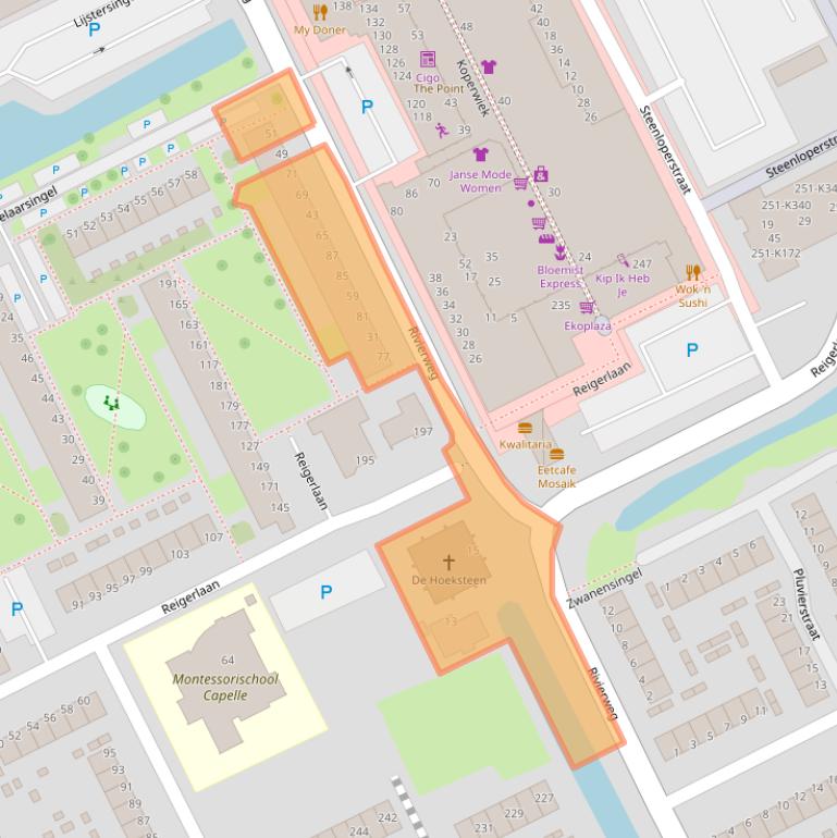 Kaart van postcodegebied 2903AJ.