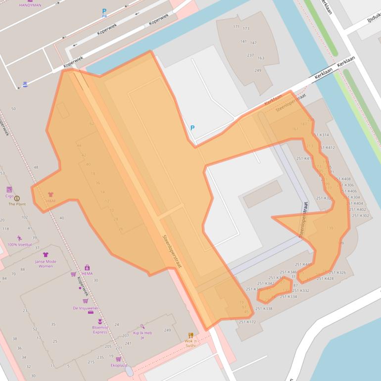 Kaart van postcodegebied 2903AP.