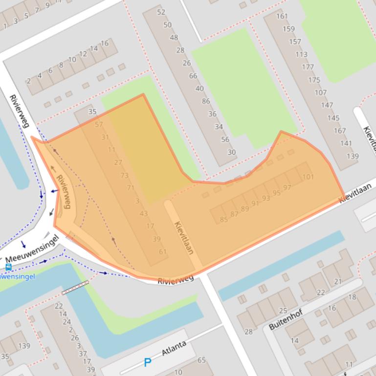 Kaart van postcodegebied 2903BR.