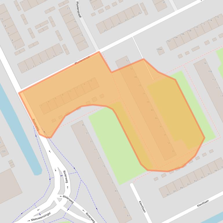 Kaart van postcodegebied 2903CB.