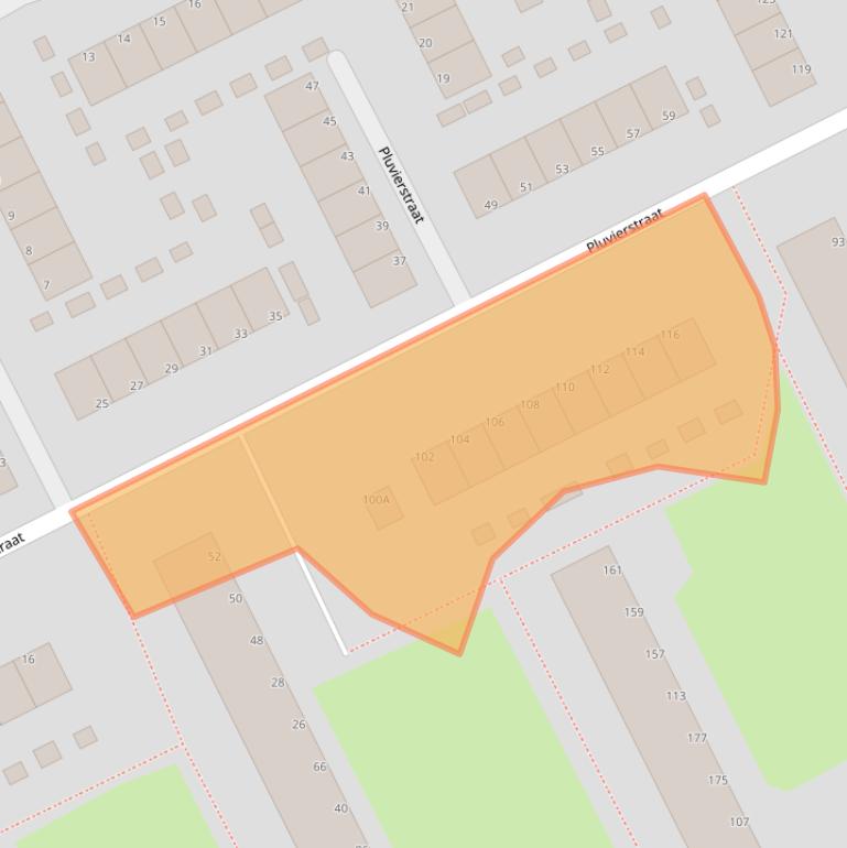 Kaart van postcodegebied 2903CC.