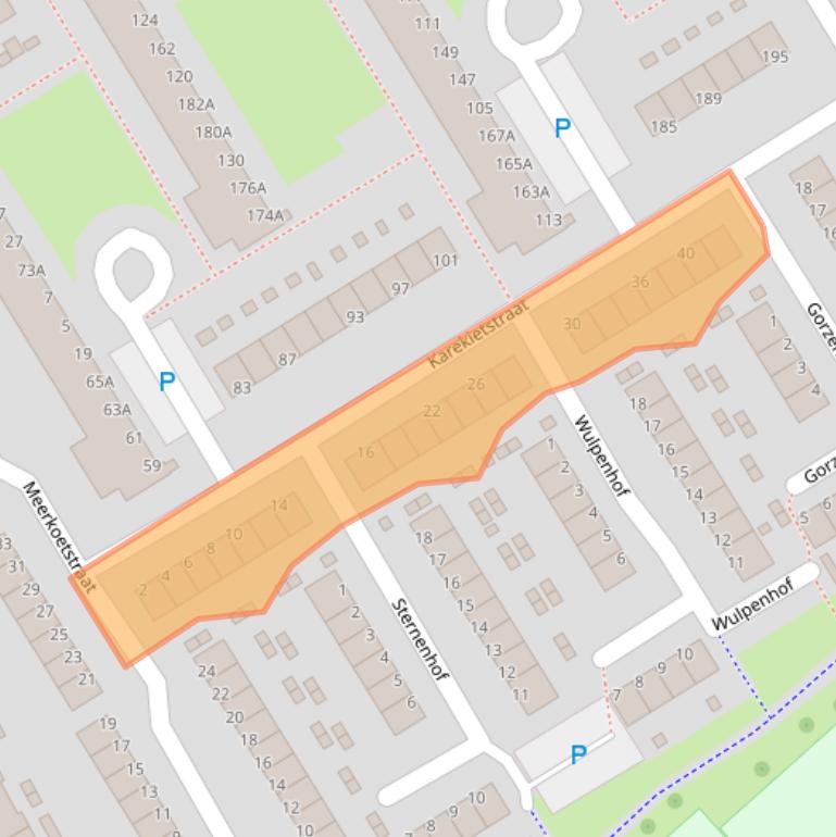 Kaart van postcodegebied 2903EL.