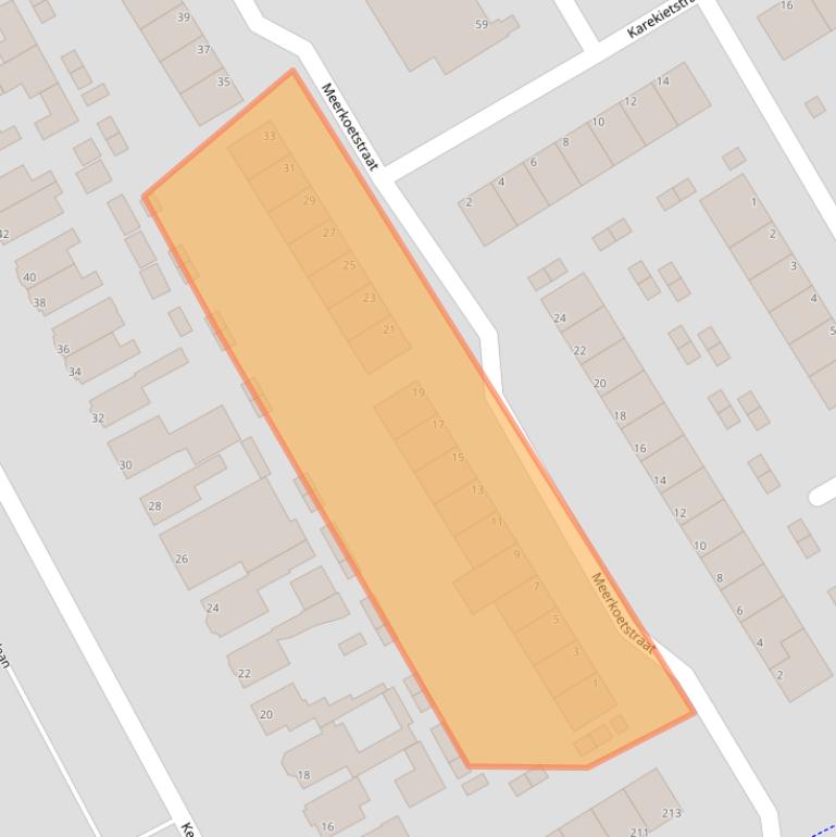 Kaart van postcodegebied 2903EM.