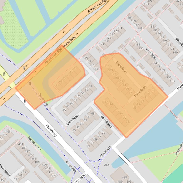 Kaart van postcodegebied 2903GB.