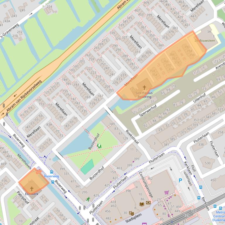 Kaart van postcodegebied 2903GM.