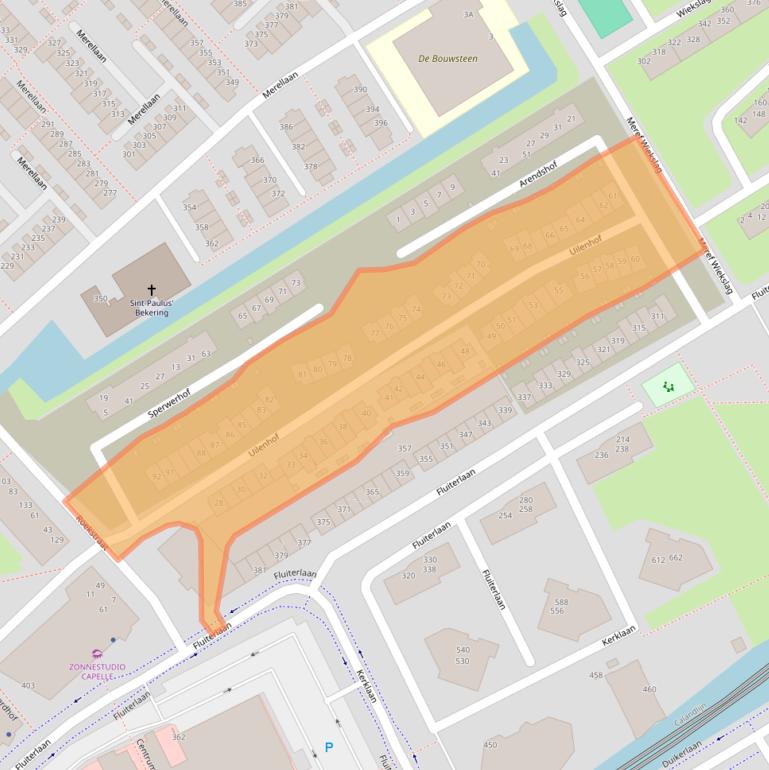 Kaart van postcodegebied 2903GT.