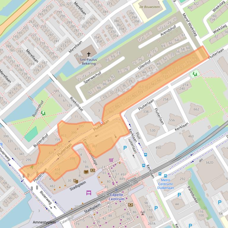 Kaart van postcodegebied 2903HN.