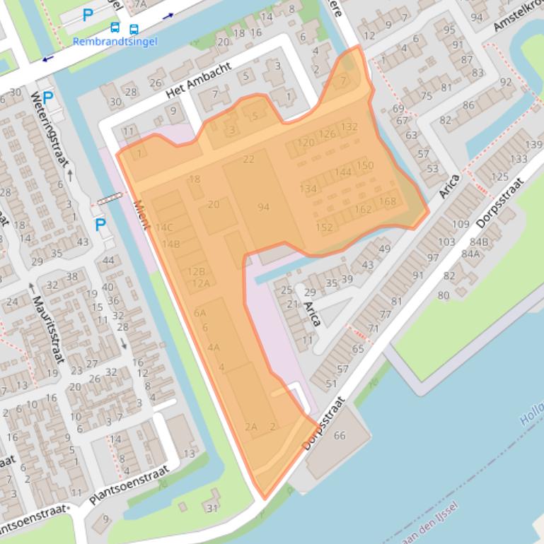 Kaart van postcodegebied 2903LC.