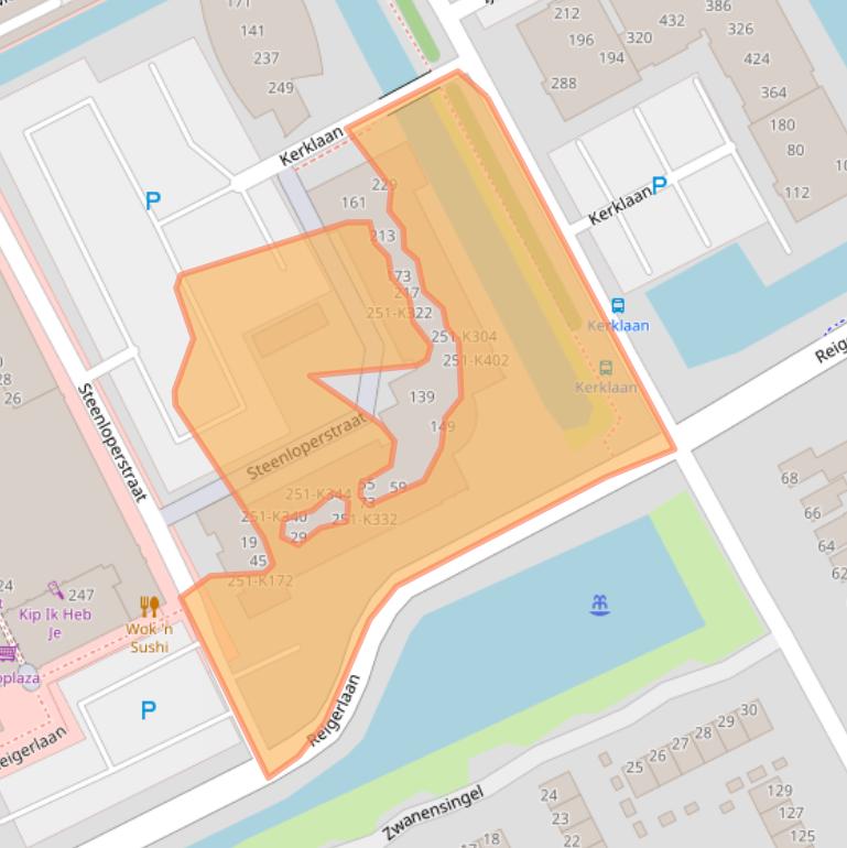 Kaart van postcodegebied 2903LJ.