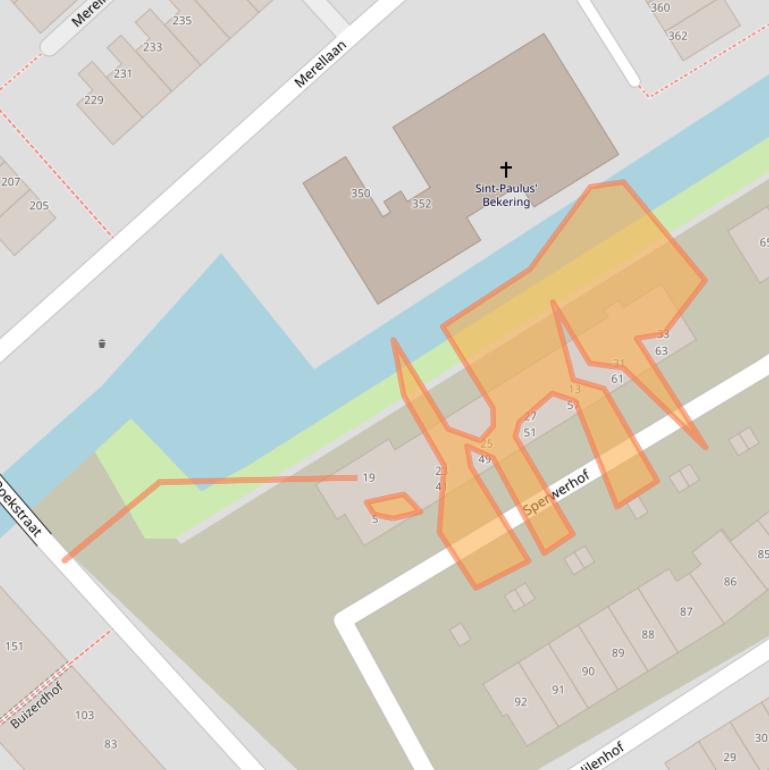 Kaart van postcodegebied 2903SK.
