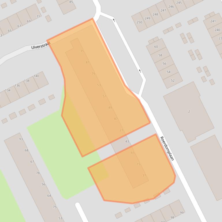 Kaart van postcodegebied 2903TG.