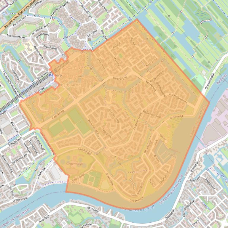 Kaart van postcodegebied 2904.