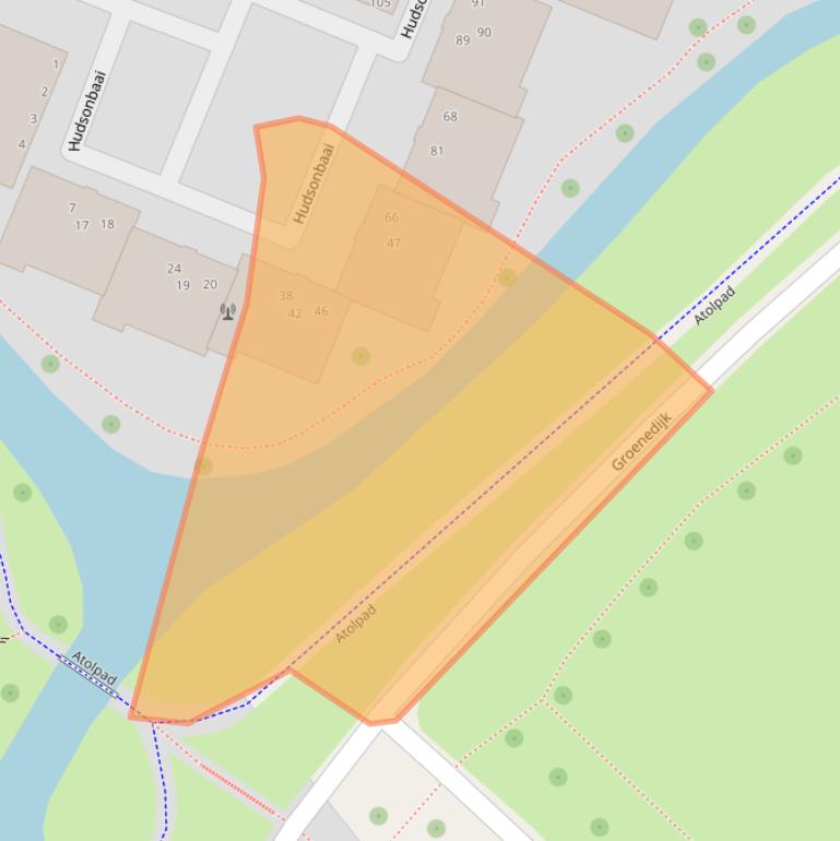 Kaart van postcodegebied 2904BE.