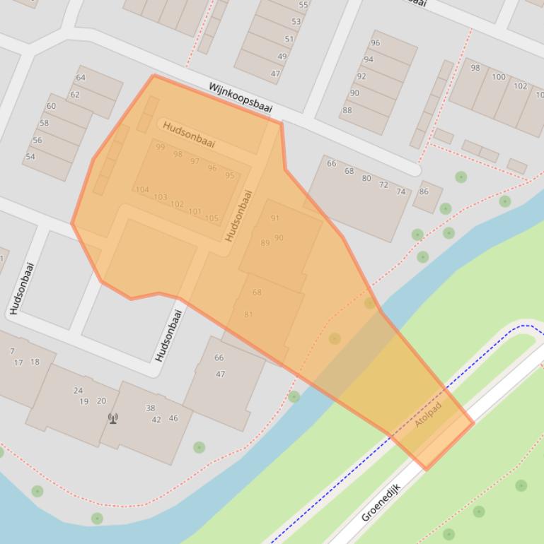 Kaart van postcodegebied 2904BG.