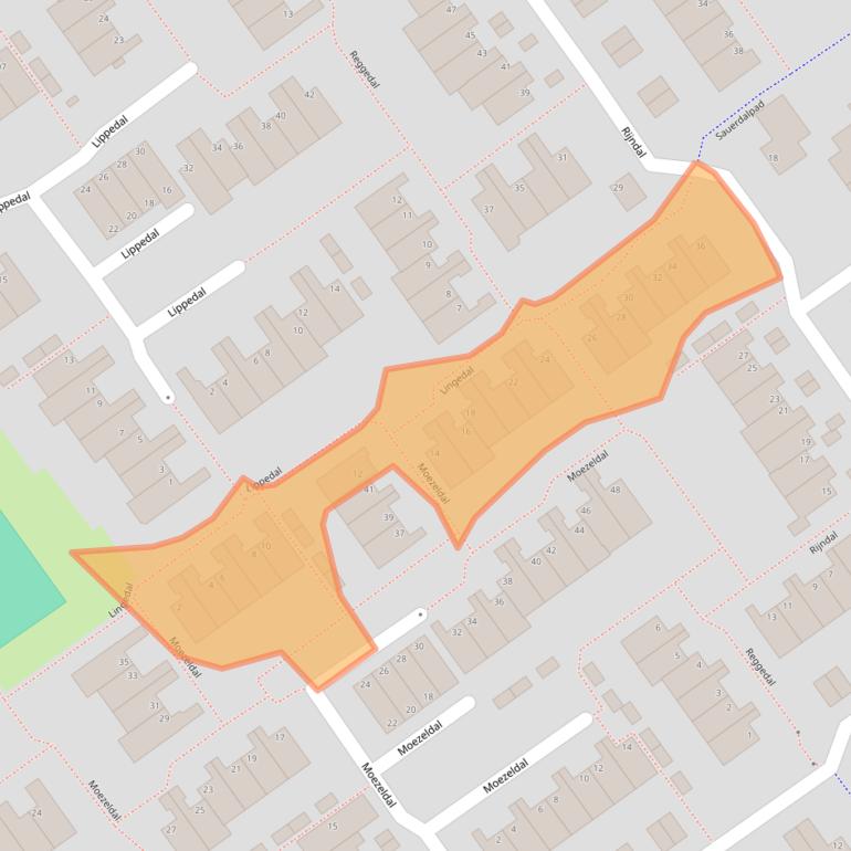 Kaart van postcodegebied 2904CK.