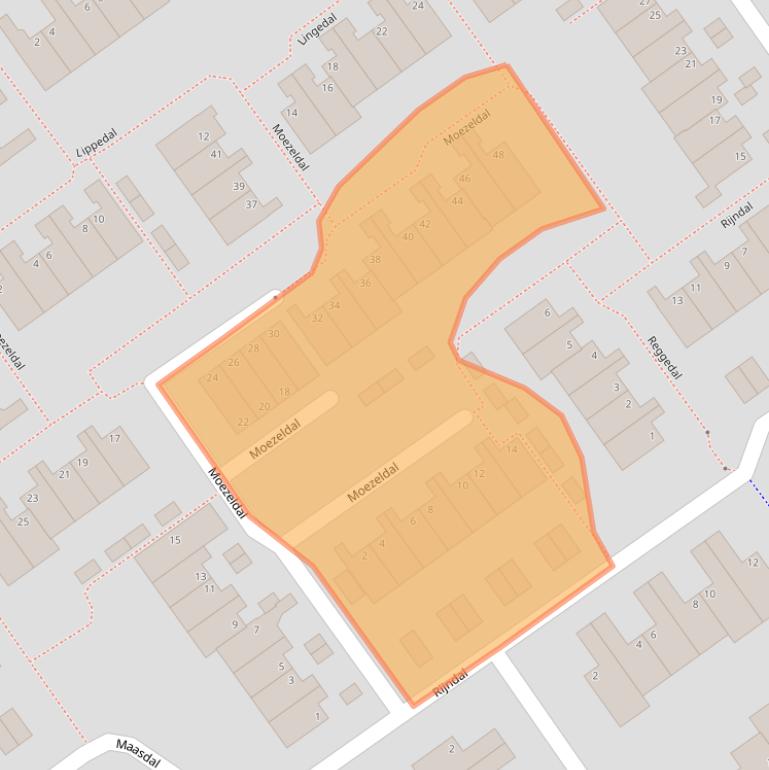 Kaart van postcodegebied 2904CV.