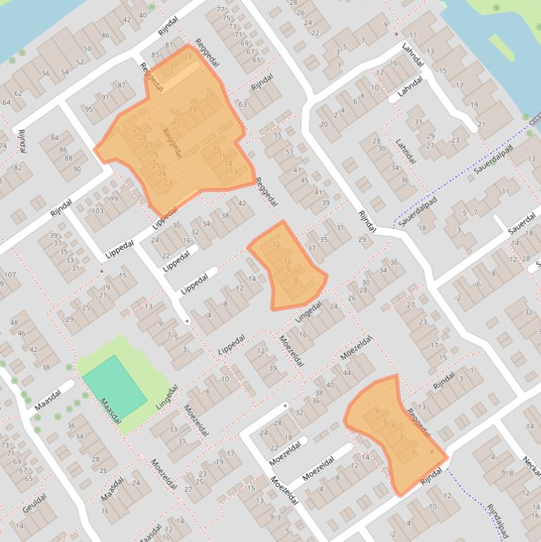 Kaart van postcodegebied 2904CX.