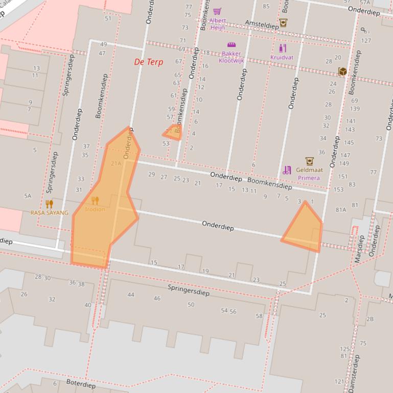 Kaart van postcodegebied 2904EA.