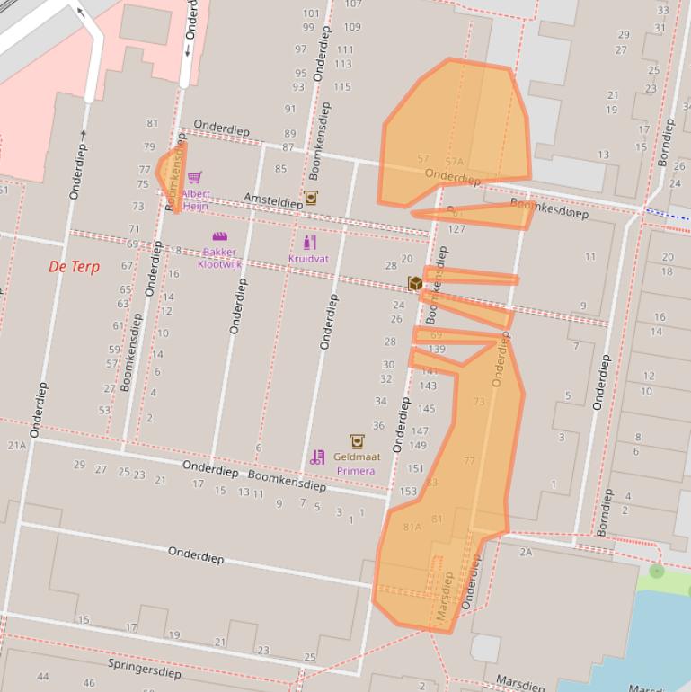 Kaart van postcodegebied 2904EB.