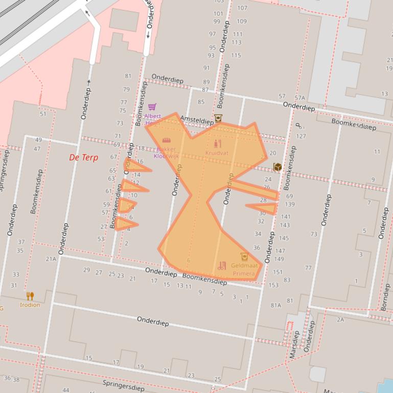 Kaart van postcodegebied 2904EC.