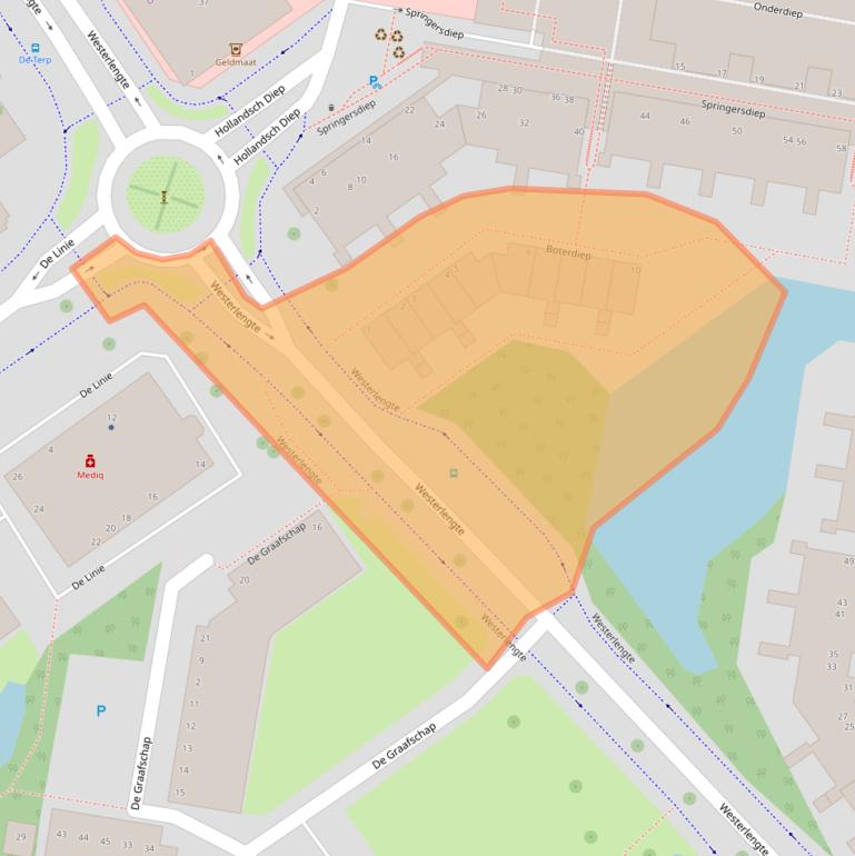 Kaart van postcodegebied 2904ED.