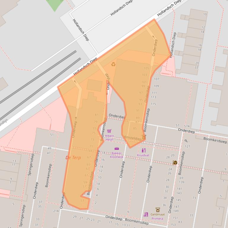 Kaart van postcodegebied 2904EG.