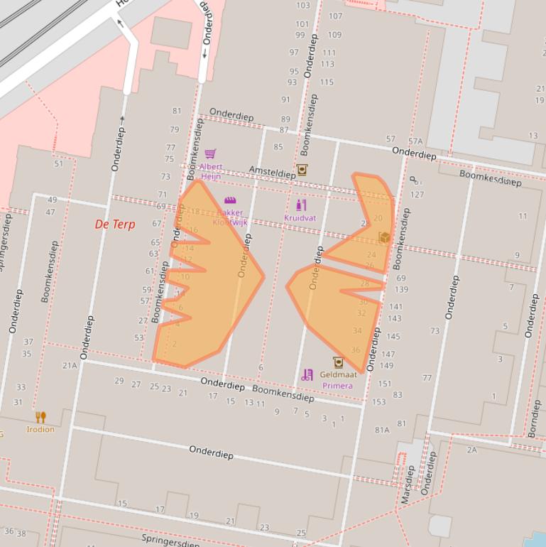 Kaart van postcodegebied 2904EJ.