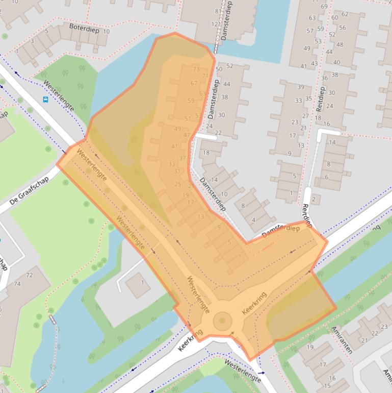 Kaart van postcodegebied 2904EK.