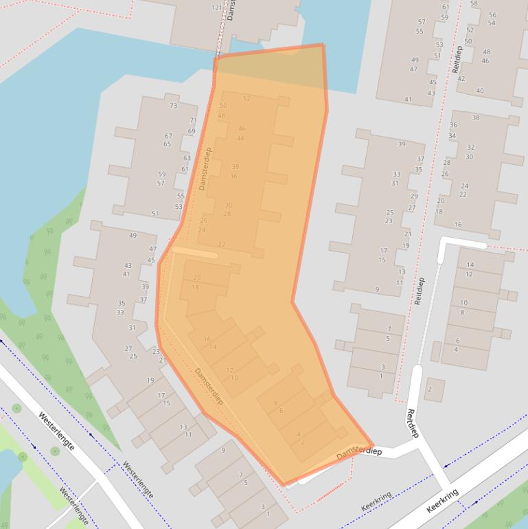 Kaart van postcodegebied 2904EM.