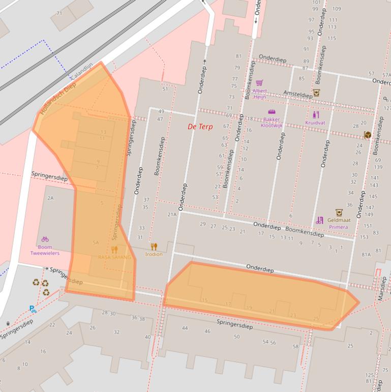 Kaart van postcodegebied 2904ET.