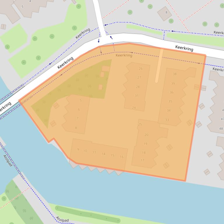 Kaart van postcodegebied 2904HA.