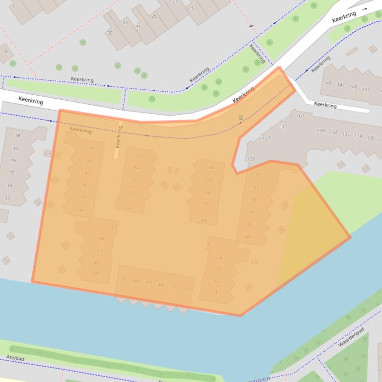 Kaart van postcodegebied 2904HB.