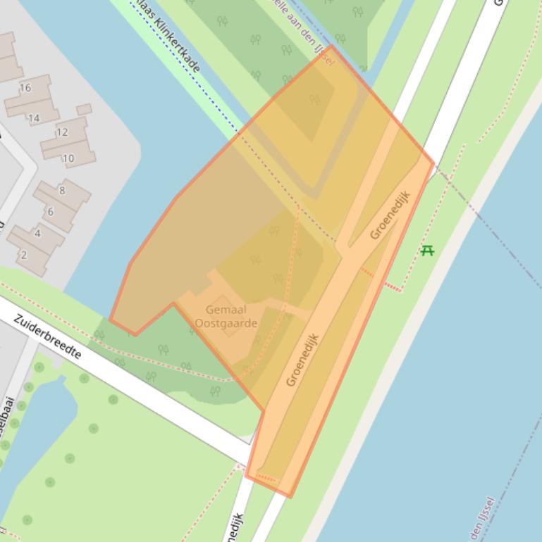 Kaart van postcodegebied 2904LC.