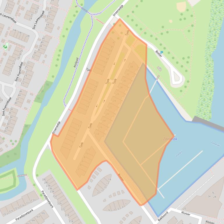 Kaart van postcodegebied 2904LL.