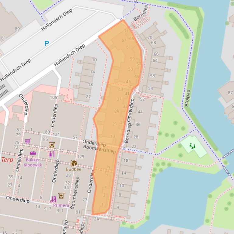 Kaart van postcodegebied 2904RA.