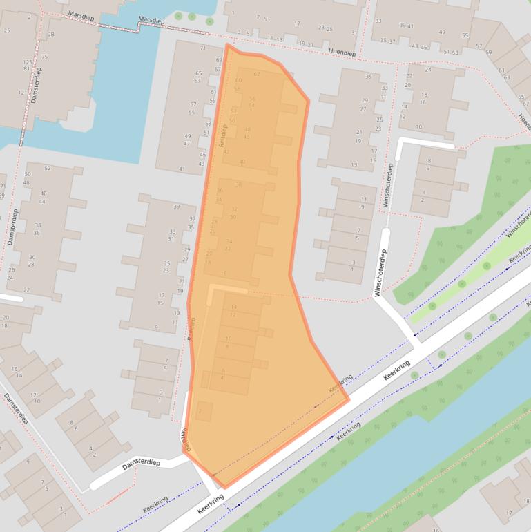 Kaart van postcodegebied 2904RE.