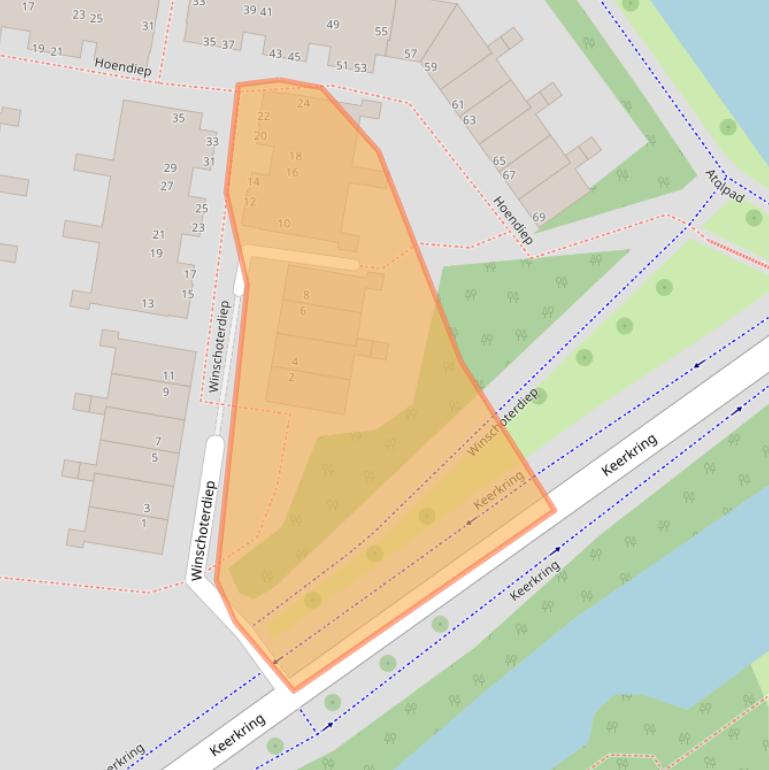 Kaart van postcodegebied 2904RH.
