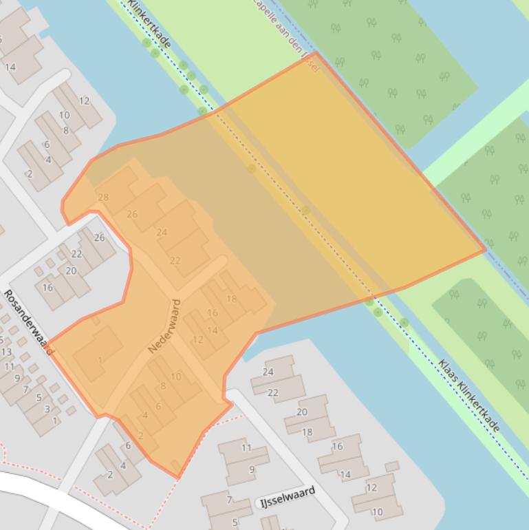 Kaart van postcodegebied 2904SH.