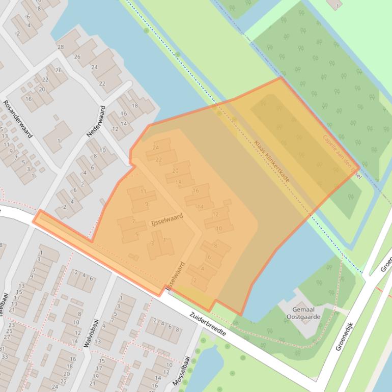 Kaart van postcodegebied 2904SP.