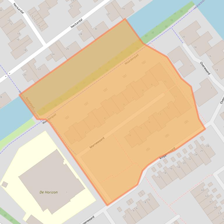 Kaart van postcodegebied 2904ST.