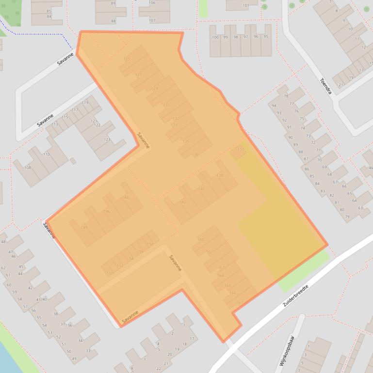 Kaart van postcodegebied 2904TE.