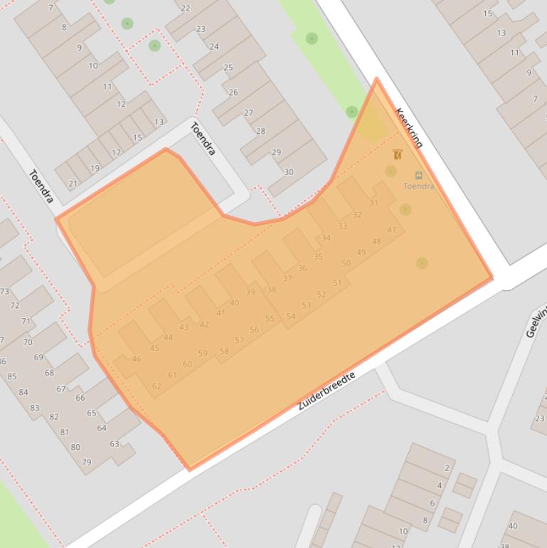 Kaart van postcodegebied 2904TH.