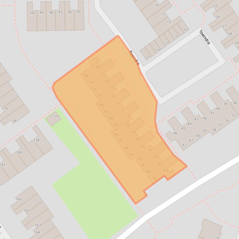 Kaart van postcodegebied 2904TJ.