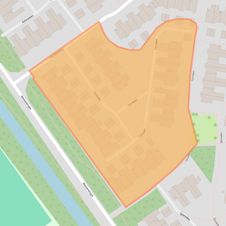 Kaart van postcodegebied 2904VG.