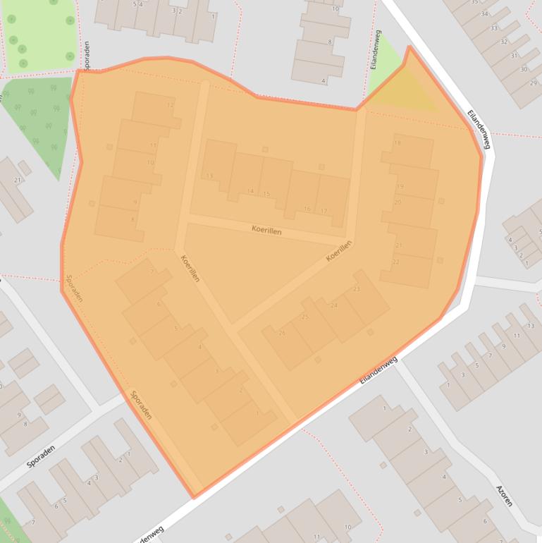 Kaart van postcodegebied 2904VL.