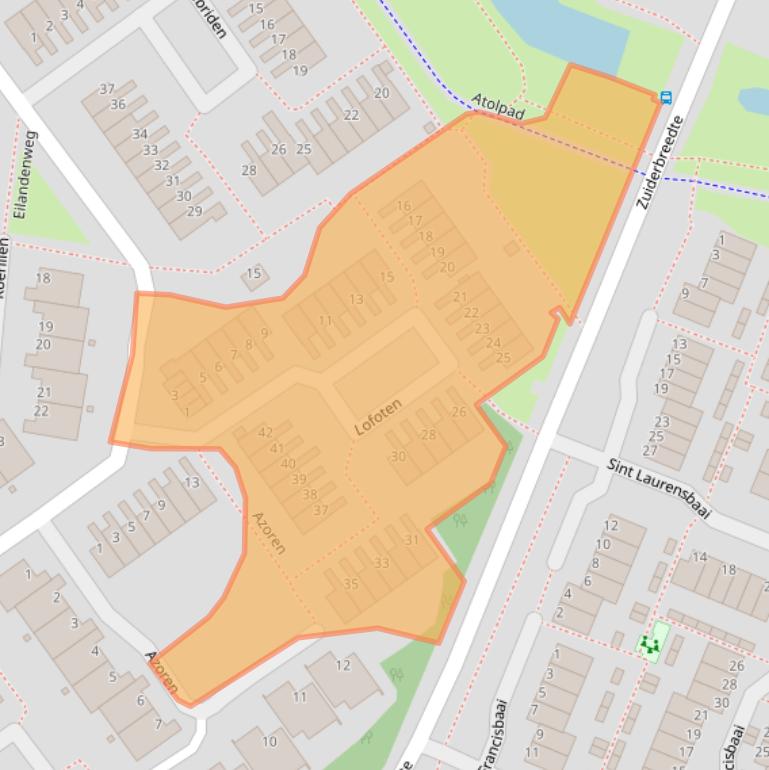 Kaart van postcodegebied 2904VM.