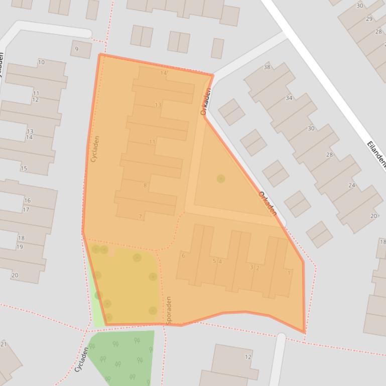 Kaart van postcodegebied 2904VN.