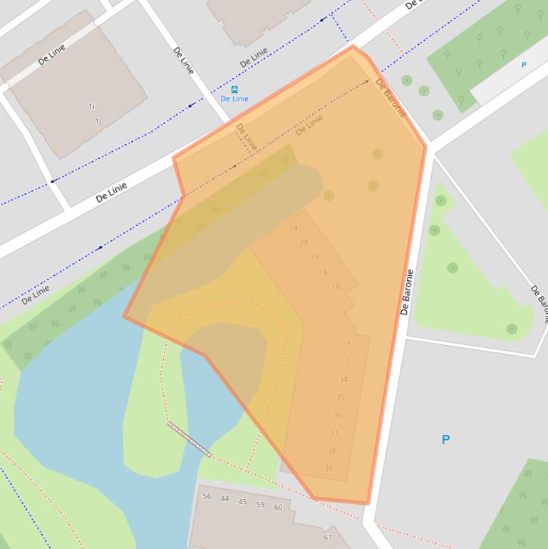 Kaart van postcodegebied 2904XA.