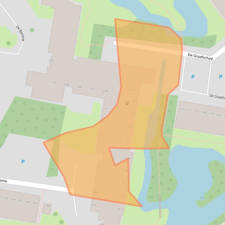 Kaart van postcodegebied 2904XK.